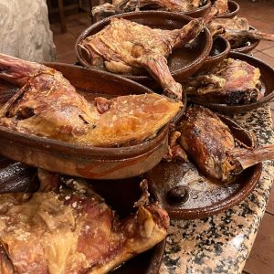 Cuarto de lechazo asado